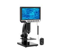 EDM11S Digital Microscope 2000X 7" IPS 12MP 1080P Lab Biological Camera Dual Lens With Remote Control