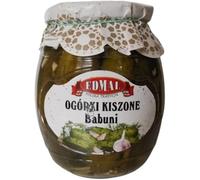 Edmal Traditional Polish Sour Pickled Cucumbers, Ogorki Kiszone Babuni, 680ml Glass Jar