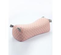 EDMILE Adjustable Buckwheat Neck Pain Relief Pillow, Neck Roll Pillow for Sleeping, Customizable Firmness Round Neck Pillow, Cooling Support for Side and Back Sleepers, Pink 16"x6"