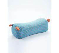 EDMILE Buckwheat Neck Roll Pillow for Sleeping, Cylinder Pillows Buckwheat Hull Pillow, Adjustable Firm Support Pillow with Pillowcase, Cute Adjust Filling Pillow for Stretch Neck, Blue 16"X6"