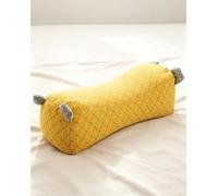 EDMILE Buckwheat Roll Pillow for Neck Support, Adjustable Buckwheat Bolster Pillow, Firm Support Neck Roll Pillow for Side and Back Sleepers, Cylinder Pillows with Pillowcase, Yellow 17"X7"