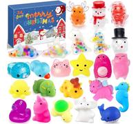 Edmirfun 2025 Squishy Toy Advent Calendar, 24 PCS Animal Squishies, Christmas Countdown Advent Calendar, Stress Relief Toys, Christmas Surprises Present For Boys Girls 3 4 5 6 7 8 9 10 Years Old