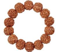 EDMIRIA Nepali 5 Mukhi Rudraksha Bracelet for Men Five Faced Wrist Band Bracelet Suitable for Yoga, Meditation Natural Healing Adjustable Round Genuine Himalayan Nepali Rudraksha Bead Bracelets For