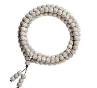 EDMIRIA Nepali Bodhi Seed Raktu Beads Bodh Gaya Mala 108 Buddhist Prayer Beads Japa Rudraksha Meditation Beads Tibetan Rosary Bodhi Mala Necklace for Men Women, L, Wood, no gemstone