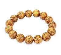 EDMIRIA Tibetan Mala Bodhi Seed Wrist Mala From Bodh Gaya Nepal Phoenix Eye Bodhi Natural Bodhi Bracelets Buddha Beads Hand String Men Women Prayer Japa mala., One Size, Wood