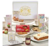 Edmond & Charles Luxury Mothers Day Afternoon Tea Hamper | Premium Gift Box with Teas, Biscuits, Fresh Carrot Cake, Macarons, Fudge, & Jam | Set of Gourmet Birthday Treats