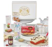 Edmond & Charles Luxury Red Velvet Afternoon Tea Hamper | Gift Box with Tea, Red Velvet Cake, Clotted Cream Fudge, Ginger Thins, Macarons, Jam & Biscuits | Hampers Presents for Women | Birthday Treats