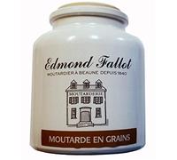 Edmond Fallot Whole Grain Mustard Crock With Cork Stopper, Moutarde en Grains - Edmond Fallot - 500g Crock