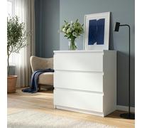 Edmore 3 Drawer Chest in White - Standard - White - Manufactured Wood
