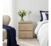 Edmore Bedside Cabinet - 2 Drawer - Sonoma Oak