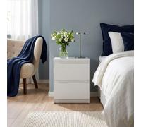 Edmore Bedside Cabinet - 2 Drawer - White