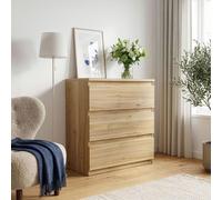 Edmore Chest - 3 Drawer - Wide - Light Oak