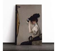 Edmund C. Tarbell Preparing for The Matinee Canvas Print | Gallery Wrapped 30mm Frame Wall Art | 24x16 inches | Ready to Hang | Modern Picture | Living Room Bedroom Lounge Office