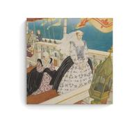 Edmund Dulac Art poster Mary Queen of Scots Wall Art Bedroom Prints Home Decor Hanging Picture Canvas Paintings 12x12inch(30x30cm)