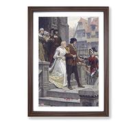 Edmund Leighton Call to Arms Framed Print | A2 Walnut Framed Wall Art | Ready to Hang | Modern Nature Picture | Living Room Bedroom Lounge Office