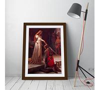 Edmund Leighton The Accolade Framed Wall Art Picture Print - A4 - Walnut Frame