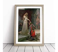 Edmund Leighton The Accolade | Framed Wall Art Print | Modern Home Decor Picture | Ready to Hang Artwork for Living Room, Bedroom, Kitchen or Office | Multiple Sizes