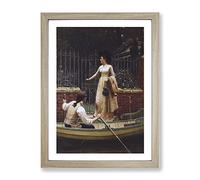 Edmund Leighton The Elopement Classic Painting Framed Print | A4 Oak Framed Wall Art | Ready to Hang | Classic Historical Picture | Living Room Bedroom Lounge Office