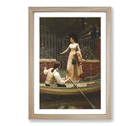 Edmund Leighton The Elopement Framed Print | A2 Oak Framed Wall Art | Ready to Hang | Modern Nature Picture | Living Room Bedroom Lounge Office