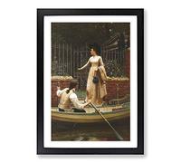 Edmund Leighton The Elopement Framed Print | A2 Oak Framed Wall Art | Ready to Hang | Modern Nature Picture | Living Room Bedroom Lounge Office