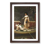 Edmund Leighton The Elopement Framed Print | A2 Walnut Framed Wall Art | Ready to Hang | Modern Nature Picture | Living Room Bedroom Lounge Office
