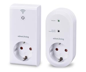 Ednet Smart Home Socket Plug Indoor White WLAN WiFi App For Ednet.Power Living