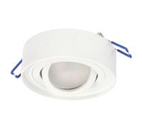EDO Adjustable Round Recessed Ceiling Spotlight White SKAND MINI - Modern Aluminium Compatible GU10 Downlight ø95x30mm- Flush Mount Ceiling Light for Living Room, Kitchen, Hallway, Bedroom, Office