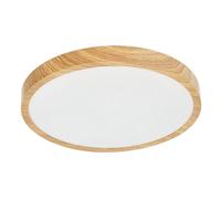 EDO, Ceiling lamp LED Ceiling Light Flat PERETI LED 18W Wooden Ring 29.5cm, 3000K Warm White, 1800lm, Bathroom lamp, Ceiling Light, plafondlamp, led Ceiling Light, IP44, EDO777612