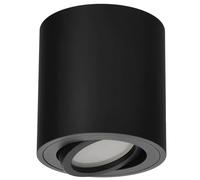 EDO MALDA Black Spot Ceiling Light - Surface Mounted GU10 IP20, 220-240V, Aluminium Round Spotlight