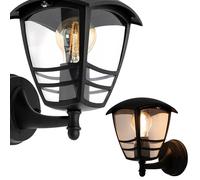 EDO Outdoor Wall Light E27 IMMA UP Black - Modern Outdoor Wall Light - Upward Light - IP44 Waterproof Lighting - Stylish Lantern for Garden, Gazebo, Patio, Balcony, Facade, Entrance