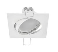 EDO Recessed luminaire Recessed PARIL White Square White Spotlight Ceiling lamp Suitable for LED Halogen Recessed luminaire Recessed lamp Ceiling spot EDO777319