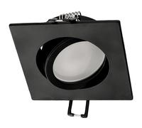 EDO Recessed luminaire Spotlight AKTYN 1 SQ Black Square swivelling Spotlight Ceiling lamp Recessed luminaire Aluminium Ceiling spot LED EDO777123