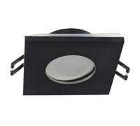EDO Recessed Spotlight OPIL SQ Spot Recessed Ceiling Light Mounting Frame Square Downlight Black Waterproof IP44 GU10 Ceiling Lamp for Bathroom Bedroom Kitchen