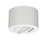 EDO Round Surface-Mounted Ceiling Spotlight ZALDA OV White, Modern Adjustable Ceiling Spot - Ø80*50mm, 230V Downlight, Aluminium Lamp, Spot for Living Room, Bedroom, Kitchen (not incl. Bulb)