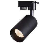EDO - SEVA System Track Lighting - Black Track Spotlight - Lamp for 1-Phase Ceiling Rail - Surface-Mounted Ceiling Fitting for Rail - MALGA T GU10 Black Spot, 220-240 V, IP20