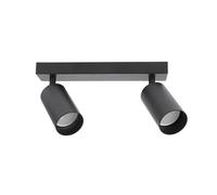 EDO Spotlight Ceiling Light Rotatable GU10 MALGA Black 2 Way Lights, GU10 Bulb Base, Black Spot Light Bar Indoor, Adjustable Light Ceiling Spot Lamp for Kitchen Bedroom Hallway, Bulb Not Included