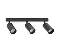 EDO Spotlight Ceiling Light Rotatable GU10 MALGA Black 3 Way Lights, GU10 Bulb Base, Black Spot Light Bar Indoor, Adjustable Light Ceiling Spot Lamp for Kitchen Bedroom Hallway, Bulb Not Included