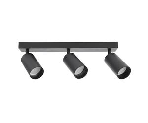 EDO Spotlight Ceiling Light Rotatable GU10 MALGA Black 3 Way Lights, GU10 Bulb Base, Black Spot Light Bar Indoor, Adjustable Light Ceiling Spot Lamp for Kitchen Bedroom Hallway, Bulb Not Included