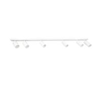 EDO Spotlight Ceiling Light Rotatable GU10 MALGA White 6 Way Lights, GU10 Bulb Base, White Spot Light Bar Indoor, Adjustable Light Ceiling Spot Lamp for Kitchen Bedroom Hallway, Bulb Not Included