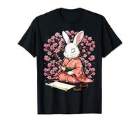 EdoEra Sumie Rabbit Calligrapher Art Vintage Japanese T-Shirt