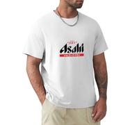 edoni Asahi Beer Japanese Retro Vintage Logo T-Shirt Men White XL