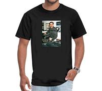 edoni Men's DJ Saddam Hussein - Shirt 35 Tshirt Technics 1200 Iraq House EDM Hip Hop Black XL