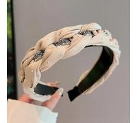 EDONQIAOD Starry Sky Diamond Headband Small Fragrance Hairpin, High Skull Crown, Twisted Headband, Multi-functional Hair Accessory