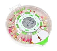 EDOSO Smart Automatic Pill Dispenser with Alarm | Model 2021 | 9 Alarms per Day | Large Display and Buttons | English Rings | 2 Secure Locks | High Medication Capacity (Transparent)