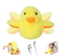 Edottbag Cat Toys Rechargeable Flapping Duck,2024 New Flapping Duck Cat Toy,Lifelike Quack Chirping,Plush Interactive Exercise Toys for All Breeds (1PC)
