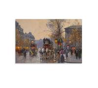 Edouard Cortes-The Madeleine-Bastille Terminus in Paris Wall Art Poster Prints Home Decor Picture Canvas Painting Posters 16x24inc