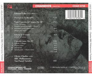EDOUARD LALO: CONCERTO RUSSE; VIOLIN CONCERTO; OVERTURE TO LE ROI D'YS; SCHERZO