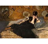 Edouard Manet A4 Photo the lady with fans portrait of nina de callias