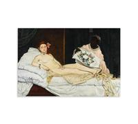 Édouard Manet Classic Posters Olympia Picture Print Canvas Wall Paint Arts Decor Modern Home Artworks Idea 24x36inch(60x90cm)