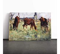 Edouard Manet Cows in a Field Canvas Print | Gallery Wrapped 30mm Frame Wall Art | 24x16 inches | Ready to Hang | Modern Landscape Picture | Living Room Bedroom Lounge Office